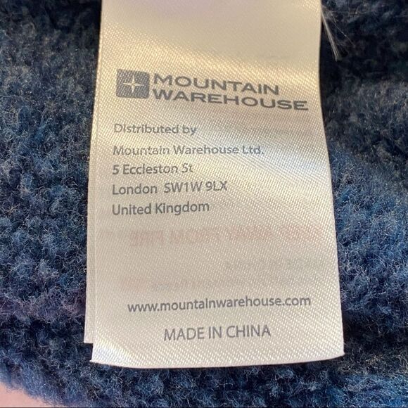 Mountain Warehouse Blue 1/4 Zip Knit Fleece Pullover Size 16 - Picture 5 of 10